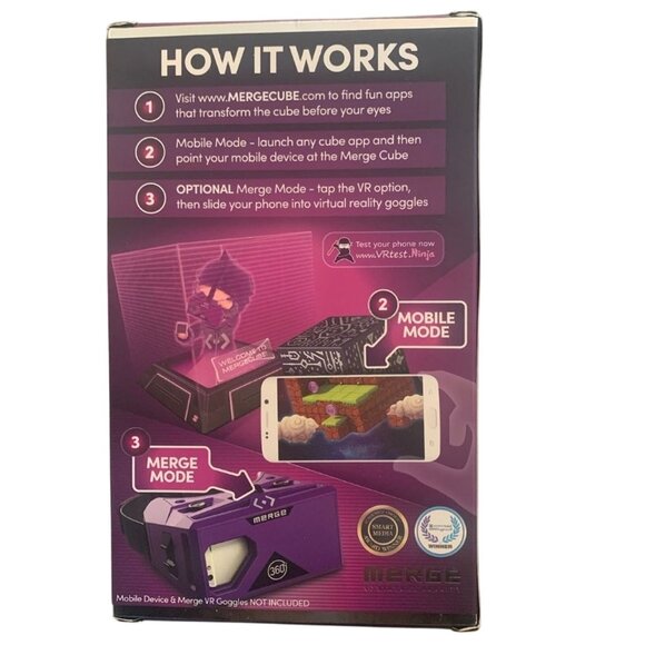 NWT MERGE CUBE, HOLOGRAMS IN PALM OF YOUR HAND - Picture 2 of 5